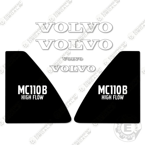 Fits Volvo MC110B Decal Kit High Flow Skid Steer