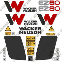 Fits Wacker Neuson EZ80 Decal Kit Mini Excavator