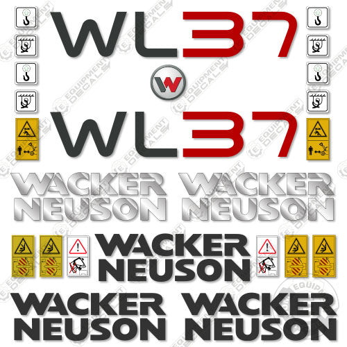 Fits Wacker Neuson WL37 Decal Kit Wheel Loader