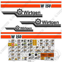 Fits Wirtgen W150 Decal Kit Cold Plainer