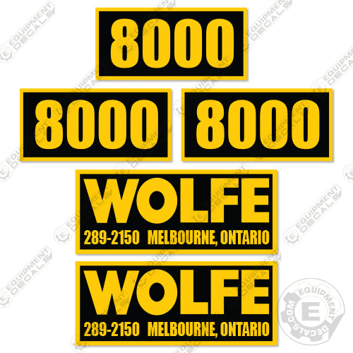 Fits Wolfe Man 8000 Decal Kit Trencher